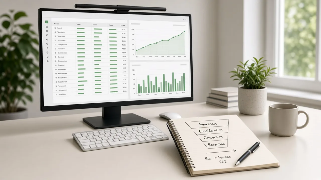 Google Ads account dashboard focused on search and conversion performance
