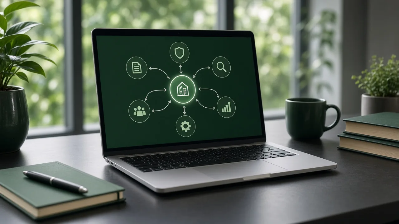 Off-page SEO concept: a site at the center gaining links from other websites