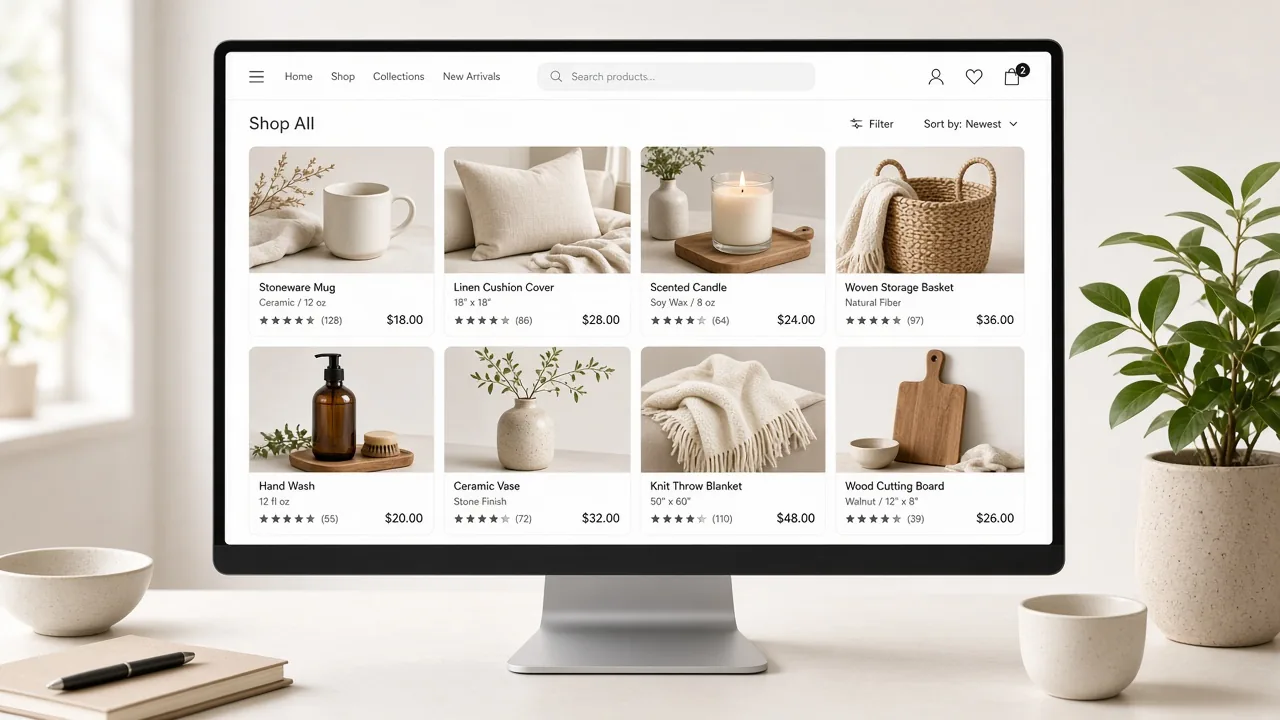 Product listing scoreboard showing optimized title, images, and attribute completeness